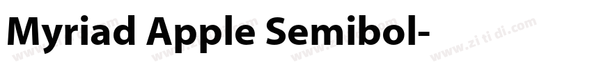 Myriad Apple Semibol字体转换